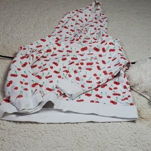 A cherry sweatshirt